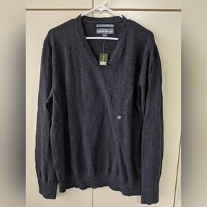 Eddie Bauer Charcoal Cashmere V-neck Sweater